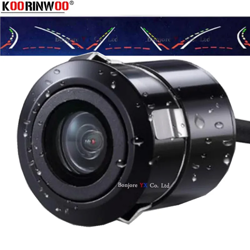 Koorinwoo HD CCD Car Parking Camera Dynamic trajectory Moving Parking Guide RCA Input Video Car Rear view Camera Parking Assist