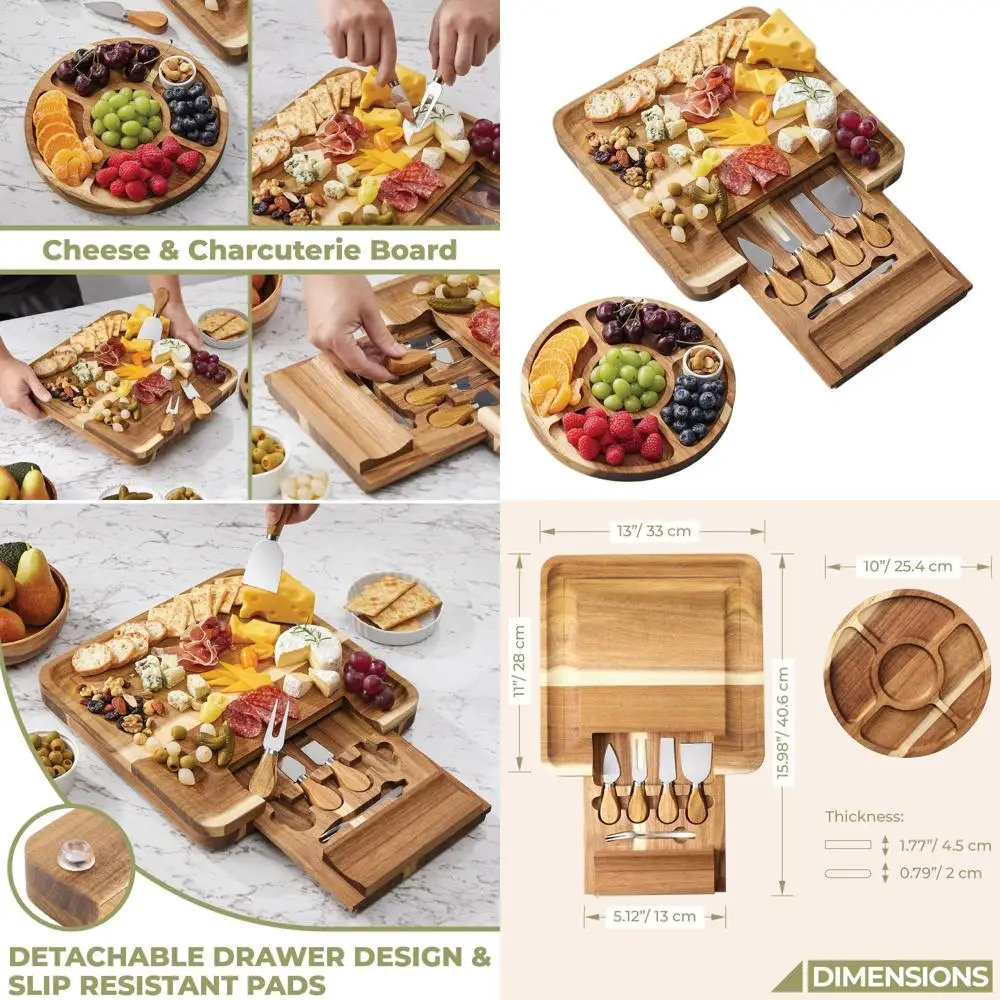 

Нержавеющая подставка для инструментов и фруктов для сыра — идеально подходит для дней рождения, собраний вина, новоселья и Рождества