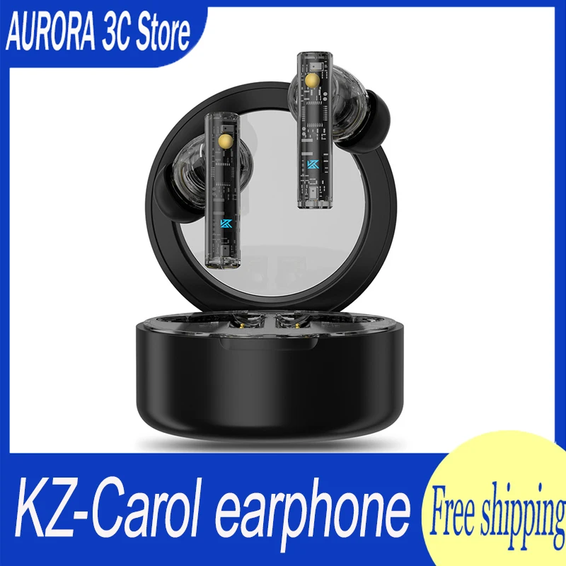 Kz Carol Wireless Earbuds 55db Active Noise Canceling Tws Headphone 6 Mics Ai Hd Call Bluetooth 5.3 Hifi In-Ear Custom Earphones