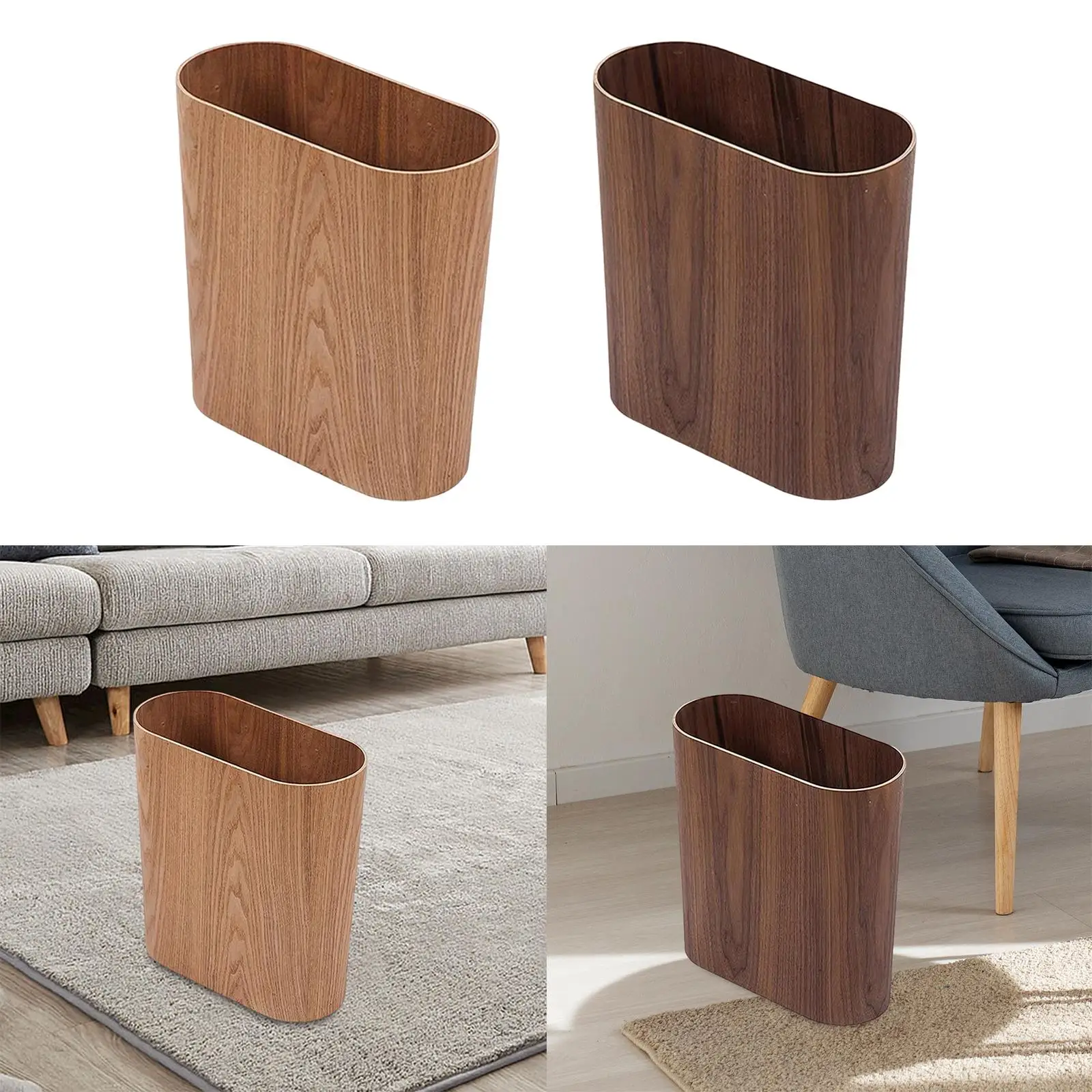 

Trash Can,Sturdy Space Saving Rectangular.Dustbin Garbage Bin Waste Basket 6L for Living Room Bathroom Toilet Office Kitchen