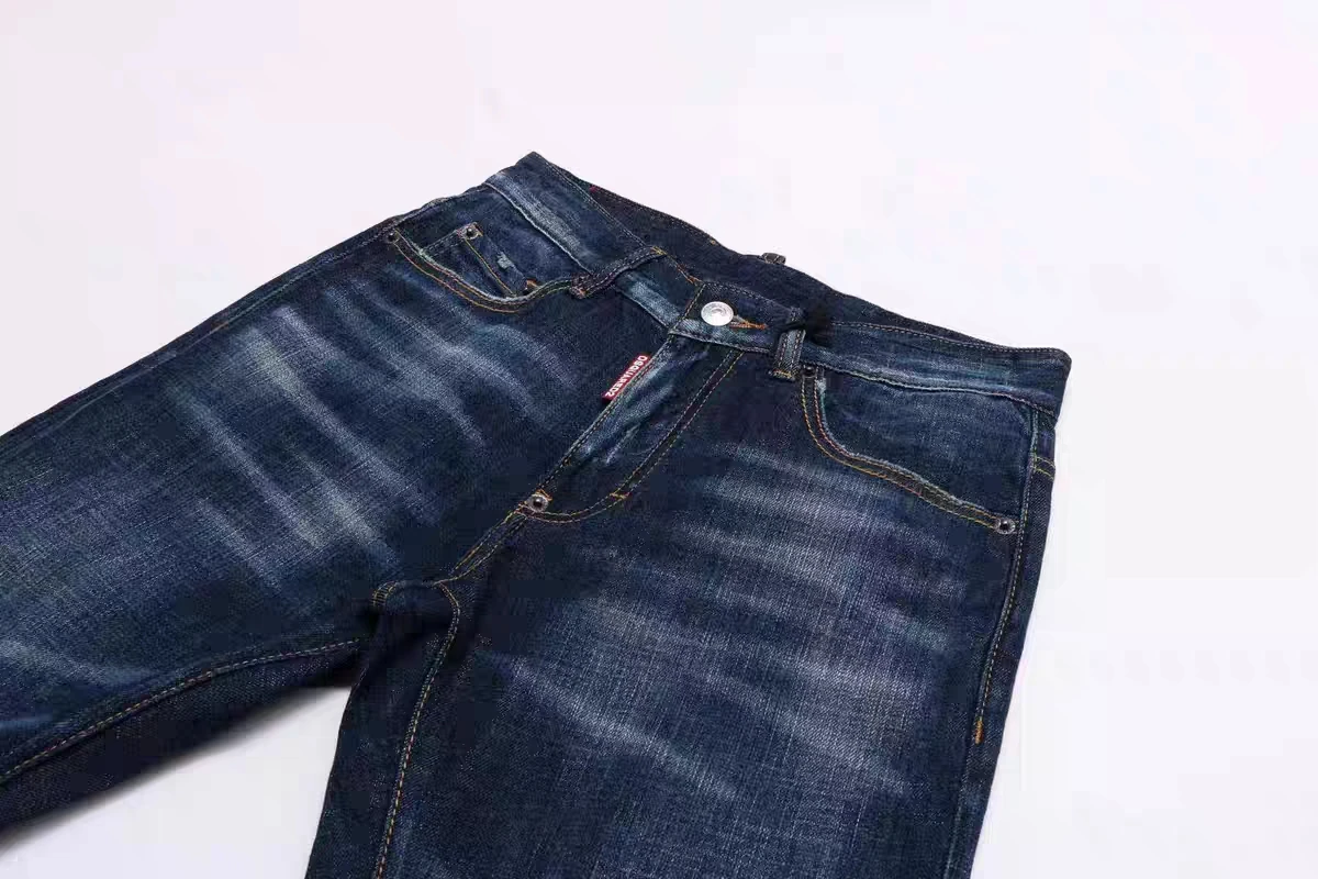 

Men's Faion Busin Casual Slim Fit Denim Jeans Deep Blue Classic Sle Autumn New Arrival Youth ular Cotton Stretch