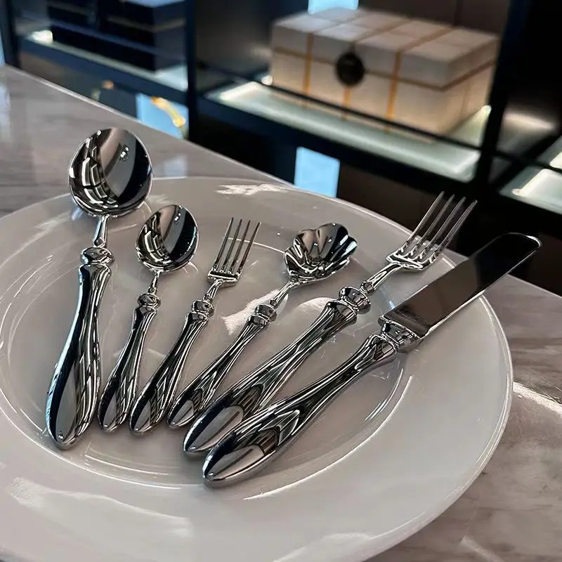 Stainless Steel Cutlery Set for Kitchen, Flatware, Dinnerware, Spoon, Fork, Silverware, Kitchen Tableware