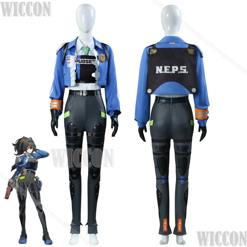 Zhu Yuan Cosplay Game Zzz Zenless Zone Zero Criminal Investigation Special Response Team New Eridu Women Costume Wig Customized