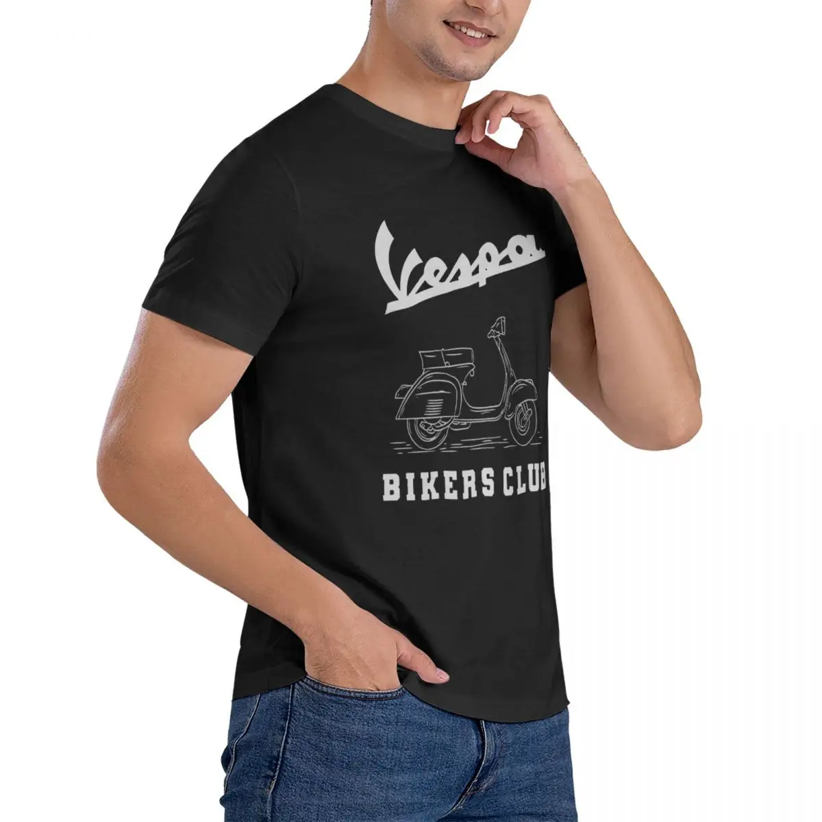 Vespa Logo Apparel T Shirt Men Women Scooter Bikers Club Shirts Novelty Cotton Graphic Printing Cloth