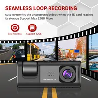 Dash Cam W/ IR Night Vision Loop Recording & 2" IPS Screen 1080P 3 Camera , DVR recorder, video recorder, Vehicle DVR 3