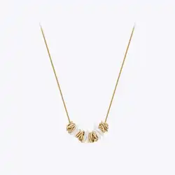 ENFASHION Shell Circle Chain Necklace For Women Jewelry Para Mujer Stainless steel Trendy Gold Color Necklaces Dropshipping 3385