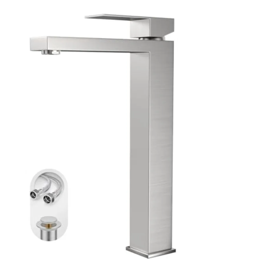 

Высокий смеситель для раковины-чашки, однорычажный, для установки на столешницу, для ванной комнаты