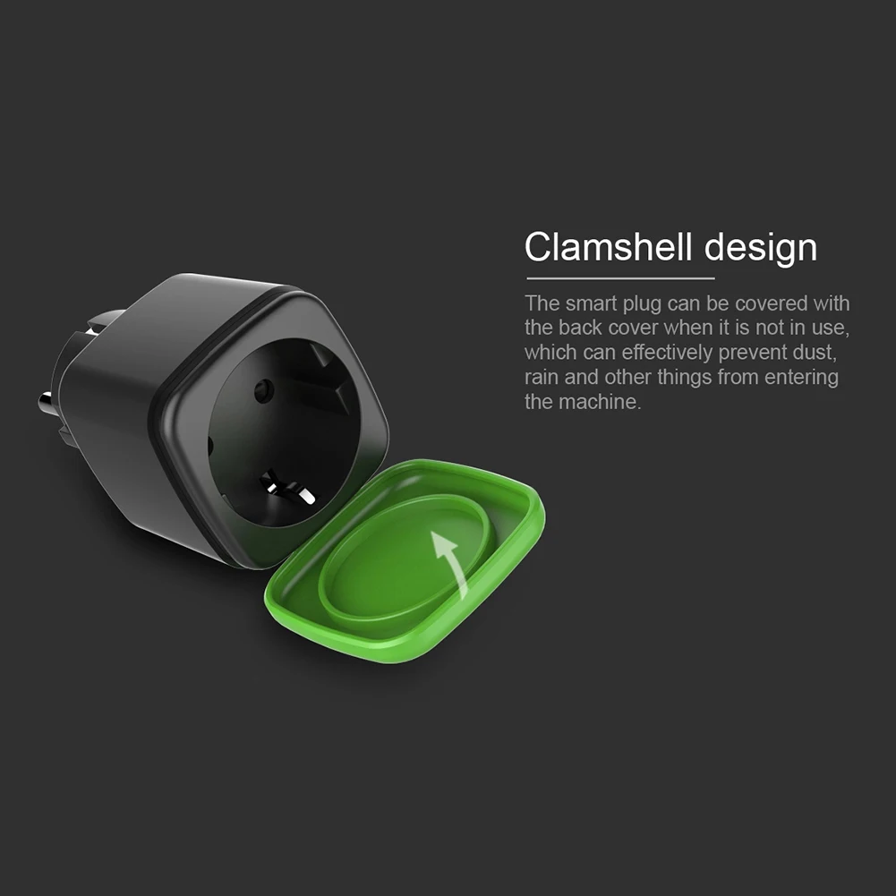 

EU Smart Socket Waterproof WiFi EU Smart Plug Power Monitor Remote Timing Function Work with Alexa Google Assistant