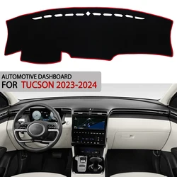 Suitable for Hyundai for Tucson 2023-2024 Car Dashboard Cover Blackout Mat Anti-UV Mat Carpet Car Accessories