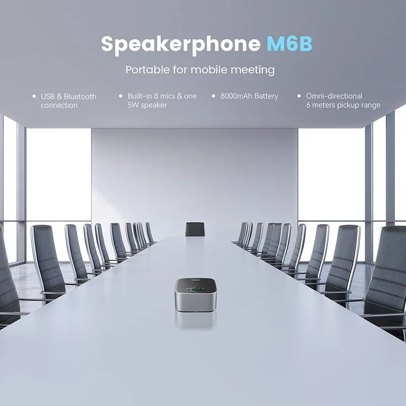 TEVO-M6BEX conference room speakers USB/BT omnidirectional free driver video conference microphone speaker