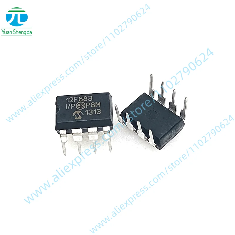 

2PCS New Original PIC12F683-I/P 8-bit Flash Microcontroller MCU Chip DIP-8 12F683I/P