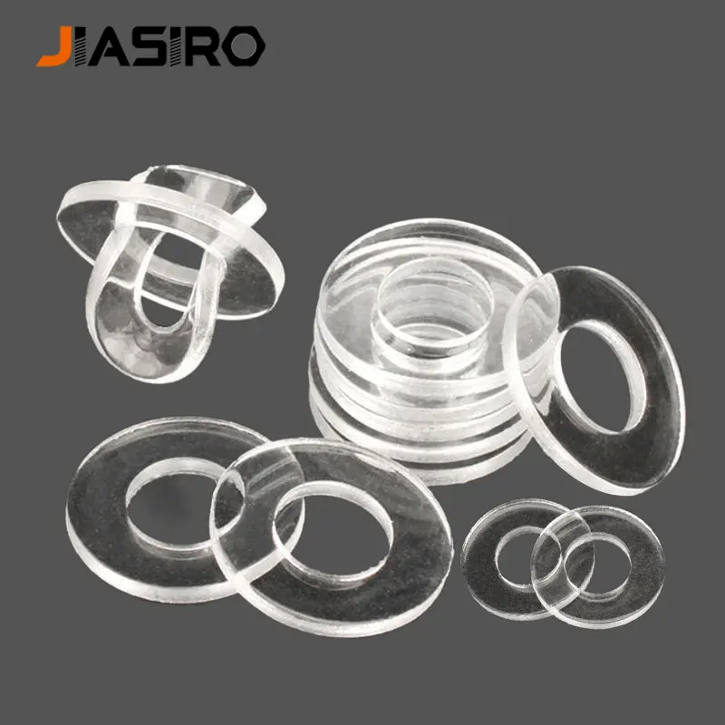 Plastic PVC Transparent Insulating Plain Gasket Pad Ring Spacer Flat Washer Soft Hard M1.2 M1.4 M1.7 M1.8 M2 M2.5 M3 M4 M5 M6 M8