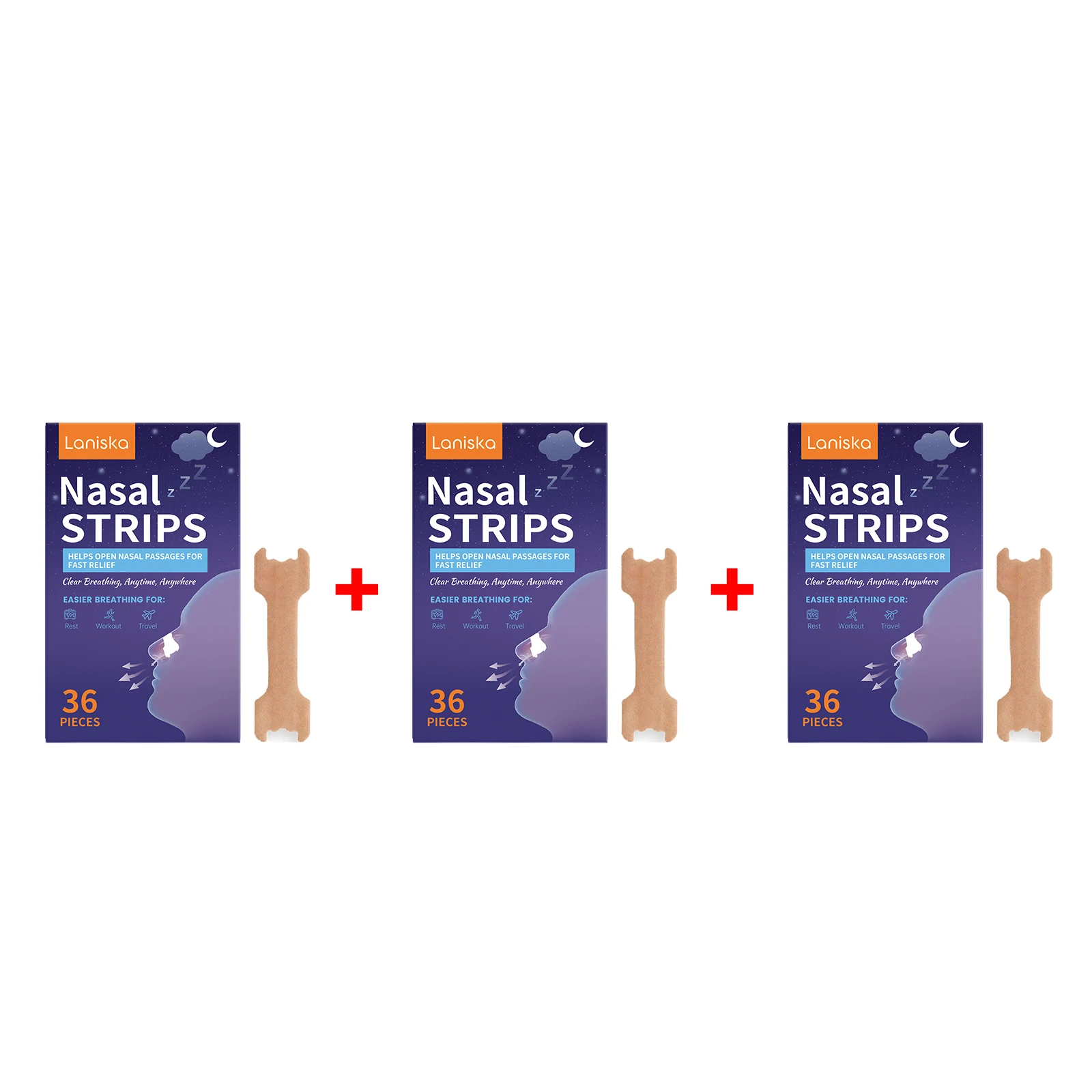 مكافحة الشخير بقع تخفيف أنف خانق تعزيز التنفس السلس شرائط الأنف الصحيح تحسين جودة النوم وقف الشخير ملصقات