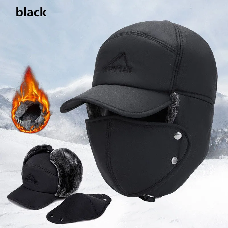 Gorro de béisbol de piel Artificial grueso y cálido para hombre y mujer, gorro suave para esquiar, extremo y frío, para pesca al aire libre, invierno