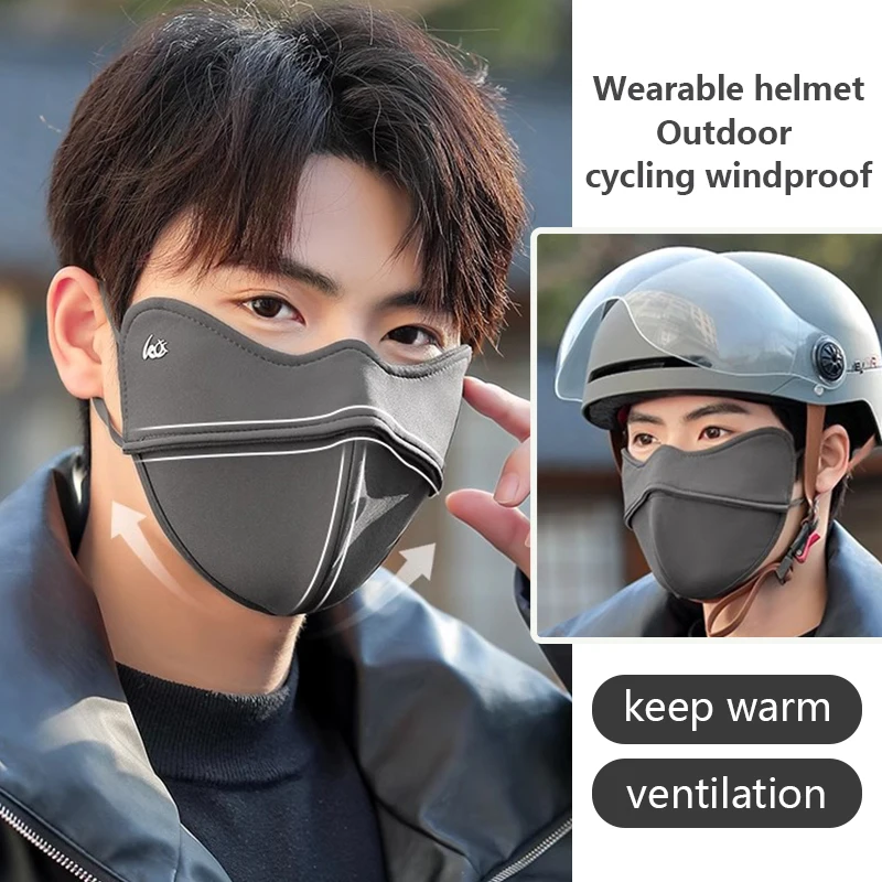 

Зимняя утолщенная трехмерная маска для ухода за лицом, дышащая, модная, морозостойкая, для активного отдыха, велоспорта, теплая маска