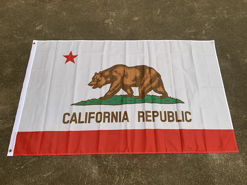 Z-ONE FLAG Bear Printed 90X150cm High Quality polyester hanging   California State Flag  American Flag  usa Flag