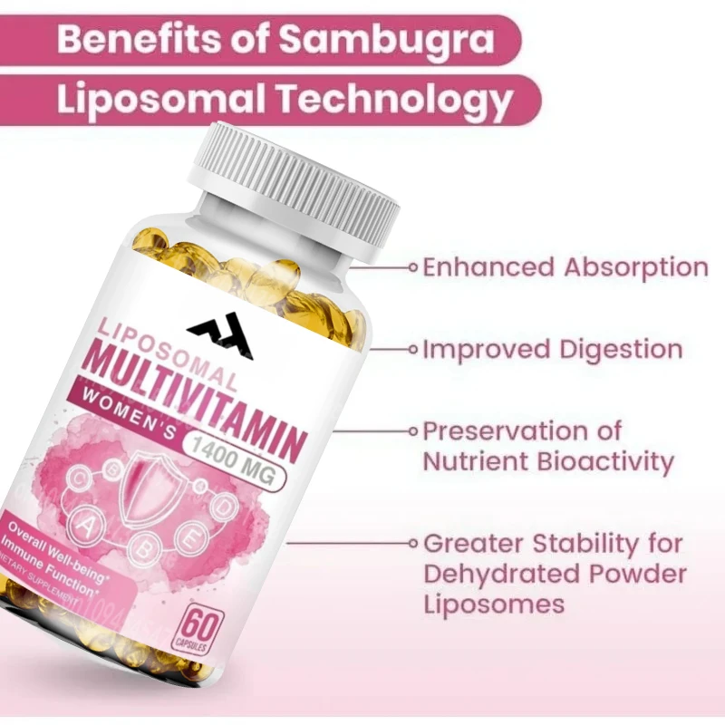 

Women's Daily Multivitamin Supplement Containing Iron, Vitamin A, C, D, E, and B Complex, 60 Capsules