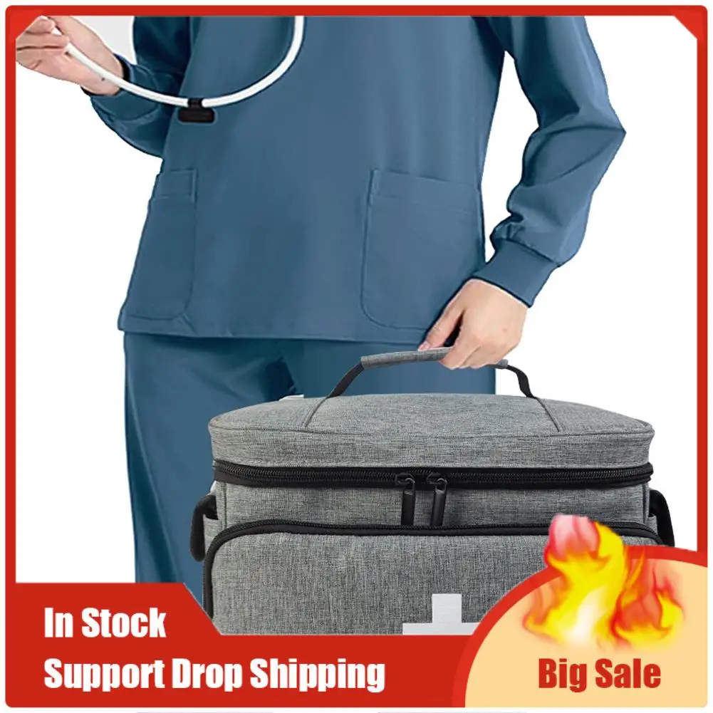 トップセール薬収納袋空のロック可能なピルボトルオーガナイザーポータブルジッパーポーチ付き薬箱家庭旅行用