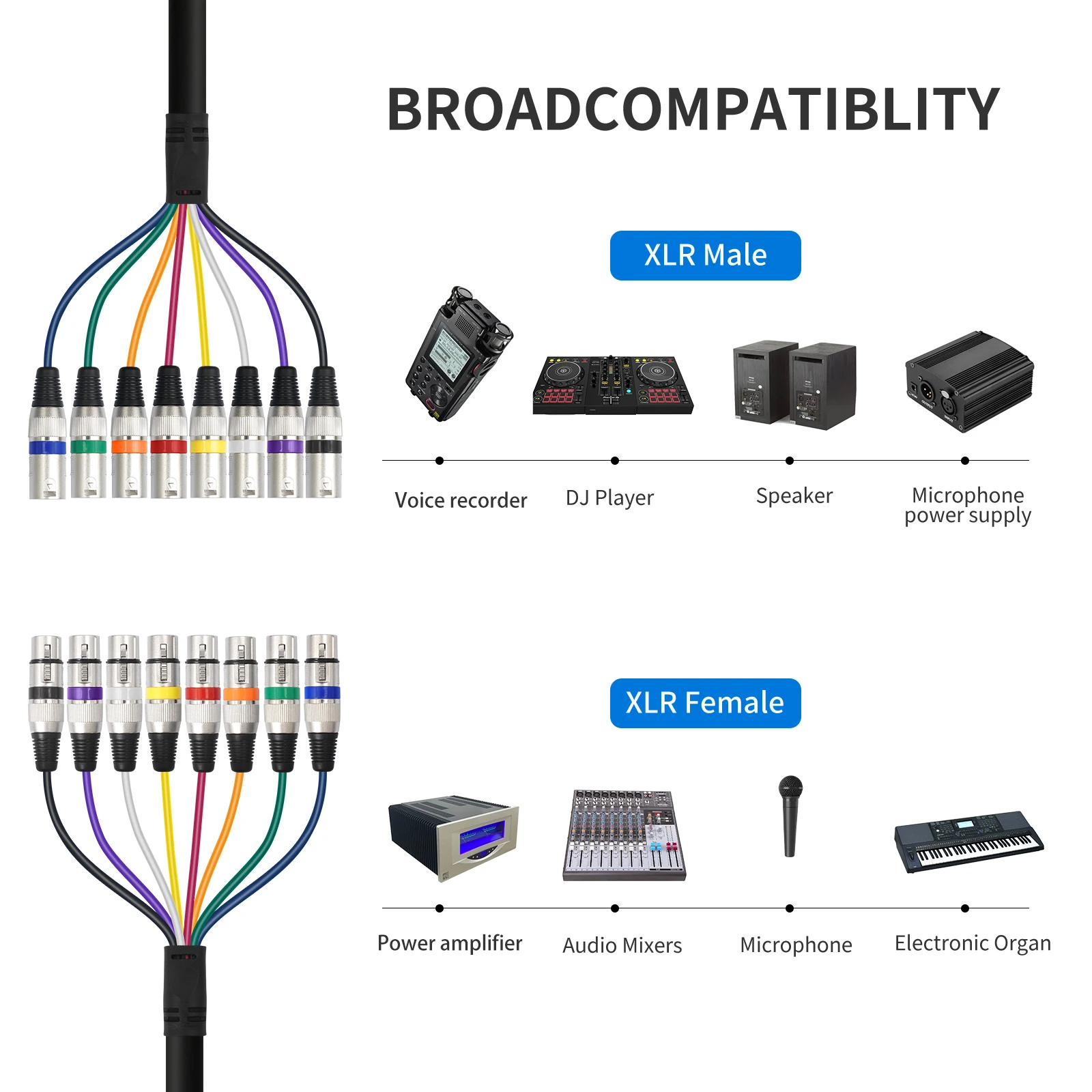 8-Input 8-Output XLR Snake Cab - Cable Xlr Balanced review and price