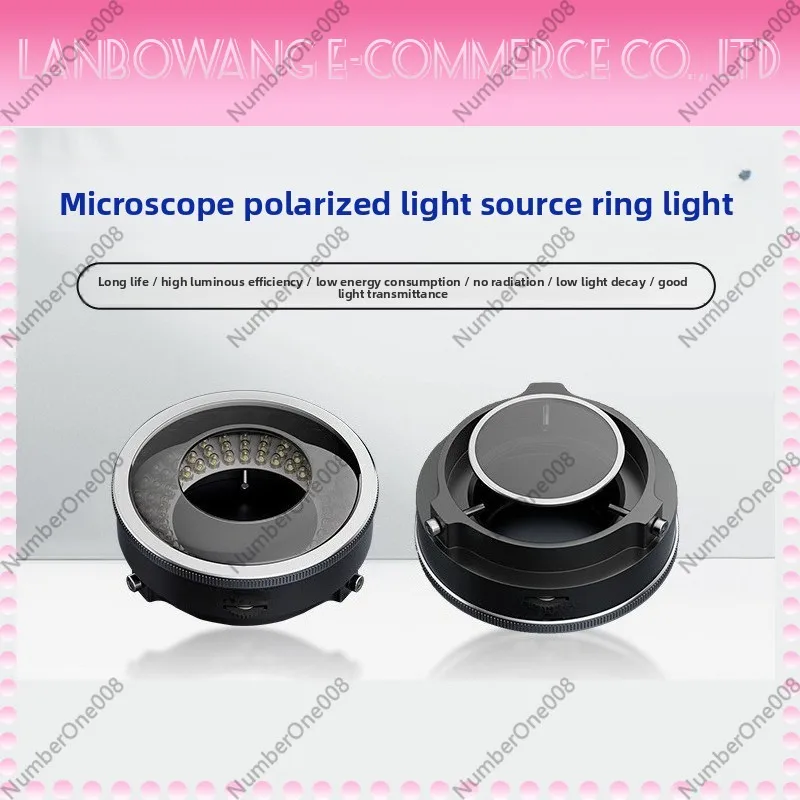 For il37 Microscope Polarized Ring LED Light 96 LEDs Anti Glare Dimmable Industrial Inspection Repair Illuminator