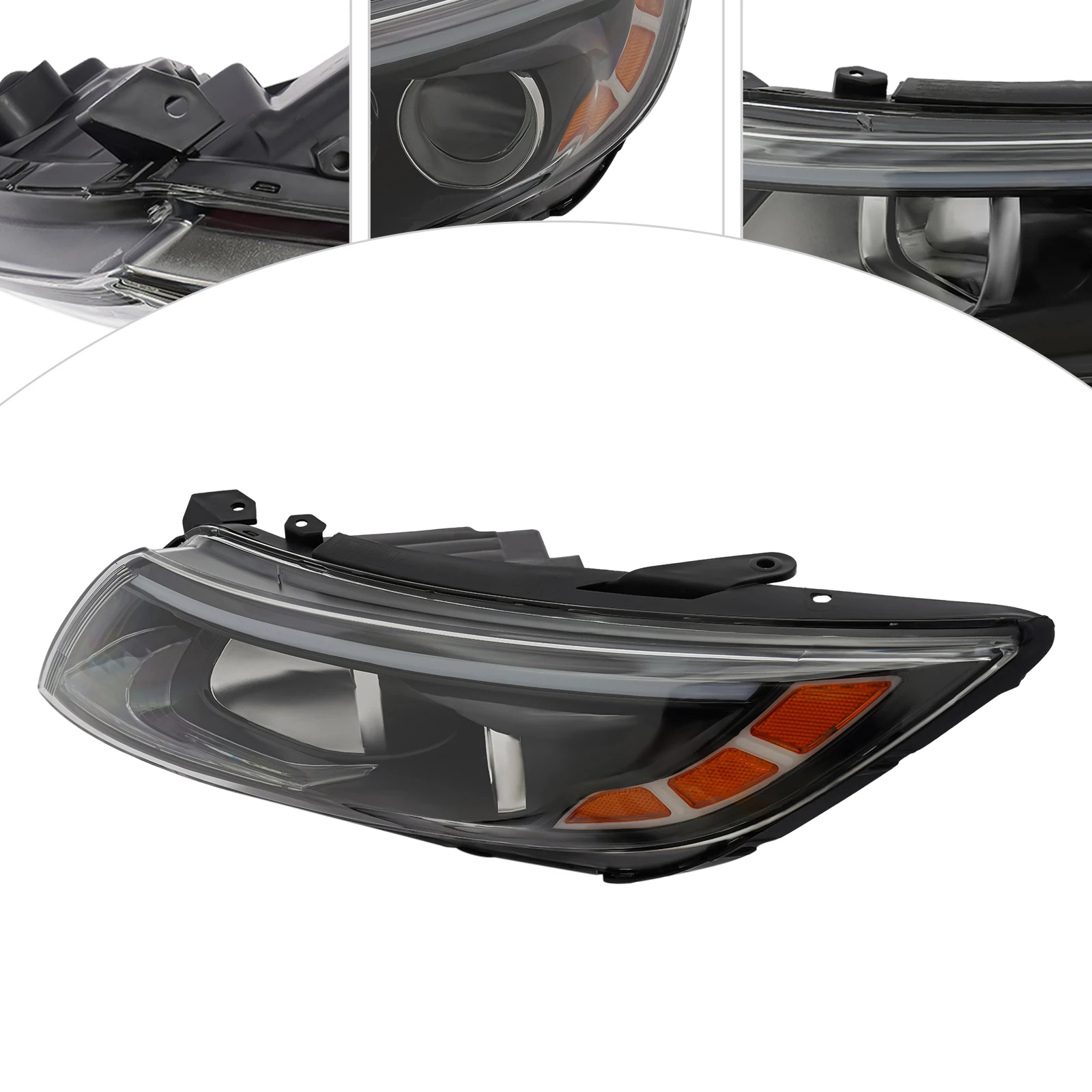 2014-2015 Kia Optima용 헤드라이트, 맞춤형 핏, 내구성이 뛰어난 PC 소재, 충격 방지, 안전하고 명확한 야간 운전 보장