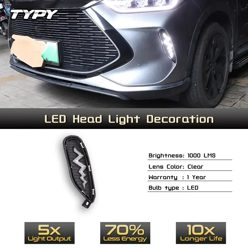 

TYPY Car LED Fog Lamp For BYD Song Plus DMi 2021 2022 Car LED Daytime Running Light Dynamic Turn Signal Auto Accessories