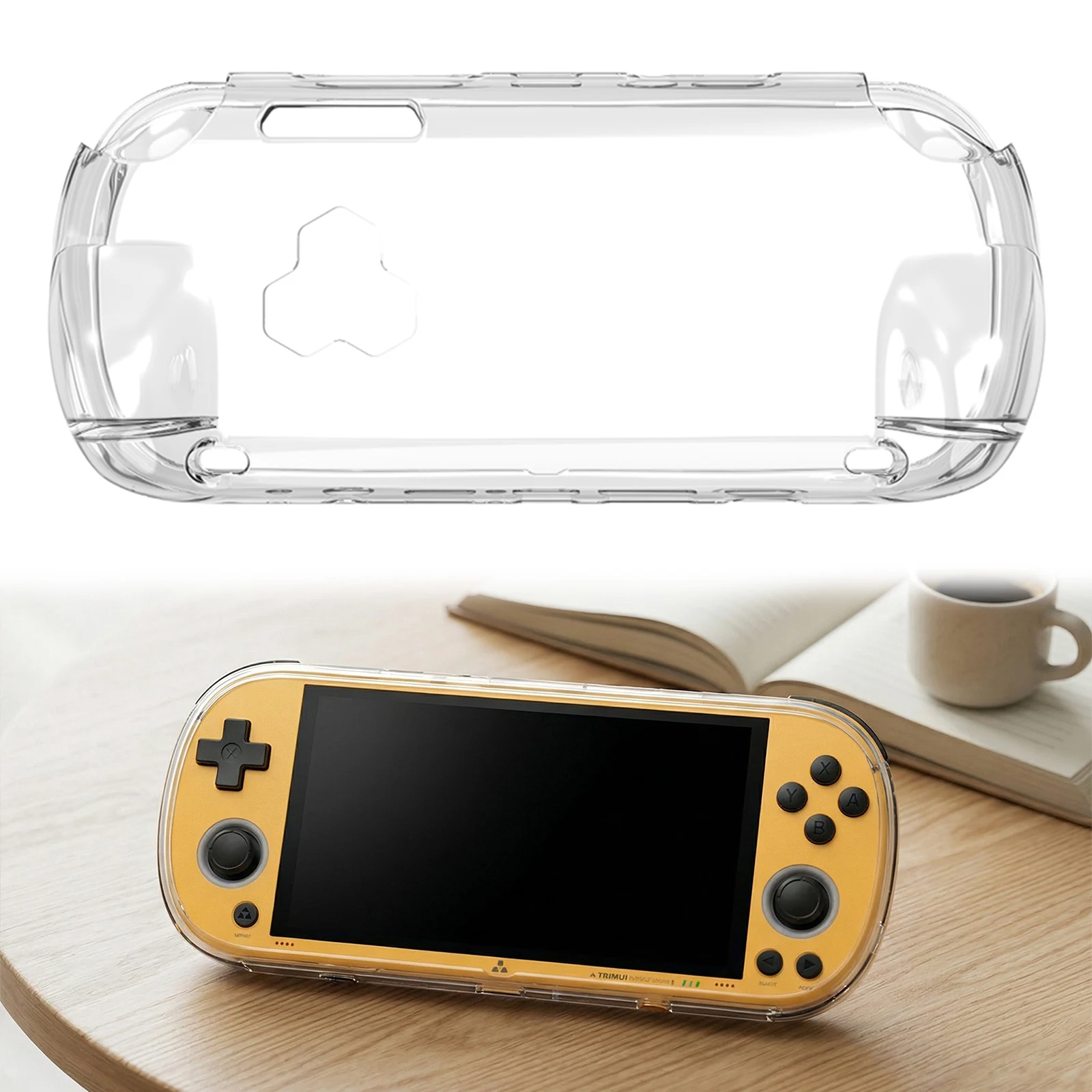

Clear Transparent Case TPU Soft Rubber Case Anti-Slip Anti-Drop Shockproof Transparent Protective Cover Fit for TRIMUI Smart Pro S Game Console (Transparent)