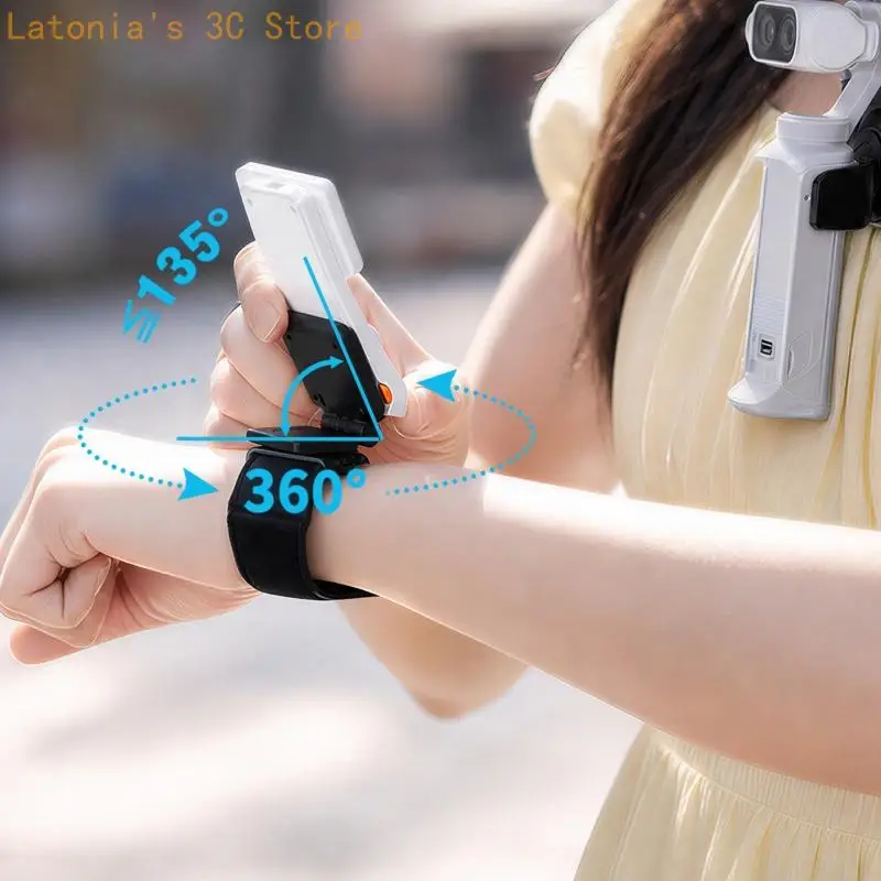 ABS Camera Wrist Mount for LunaUltra/LunaPro Removable Display, Wristband Tool Frees Buckles Interfaces Molded Retention Holder