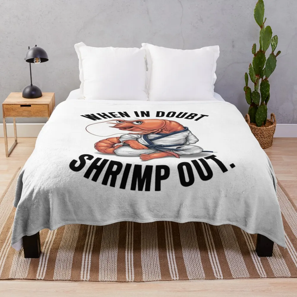 BJJ Evolution: Shrimp Out and Innovate Throw Blanket Bed linens Decorative Beds Loose Blankets