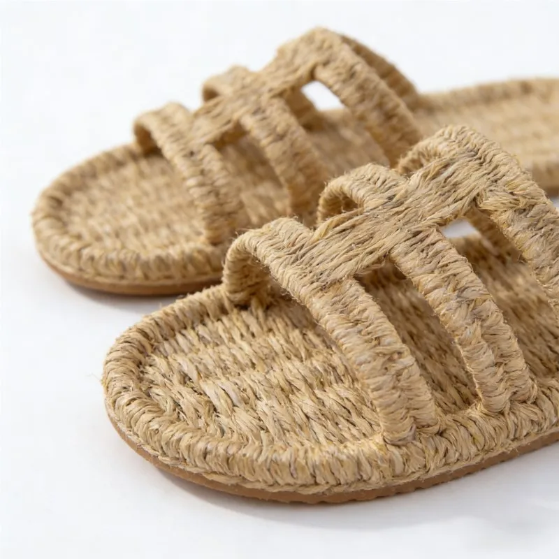 

Medieval Shoes Straw Sandals Vintage Hand Made Shoes Slippers for Adult Men Summer Outfit Retro Props