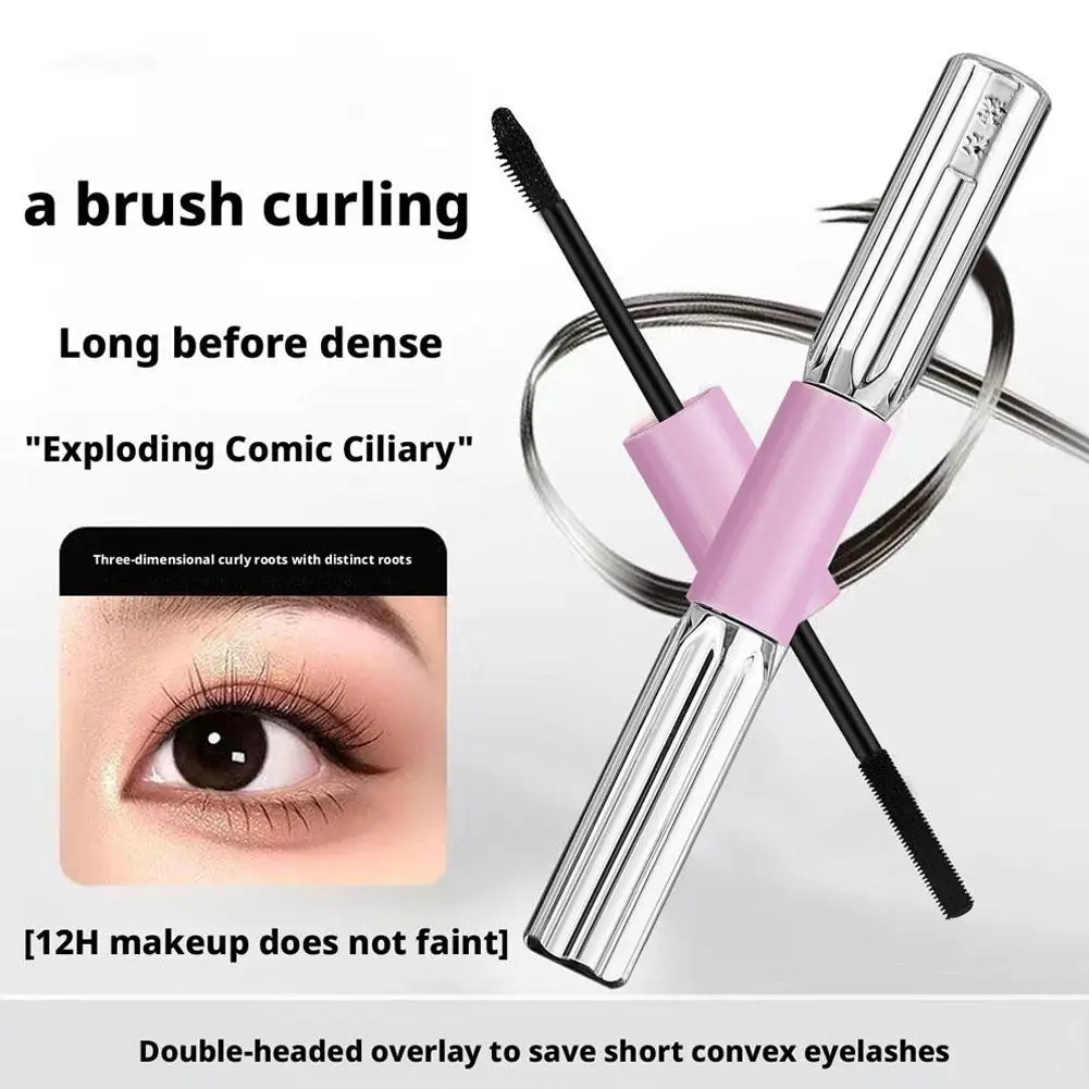 Double-ended Mascara Natural Curling Lengthening Lasting Waterproof Sweat-proof Quickly Dry Eyelash Primer Eyelash Extension