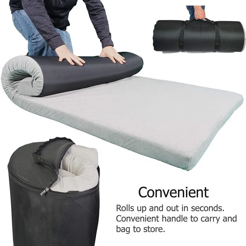 Memory Foam Waterproof Folding Soft Pad Portable Ultra-Light Comfortable Camping Travel Sleeping Mat Indoor Outdoor Universal