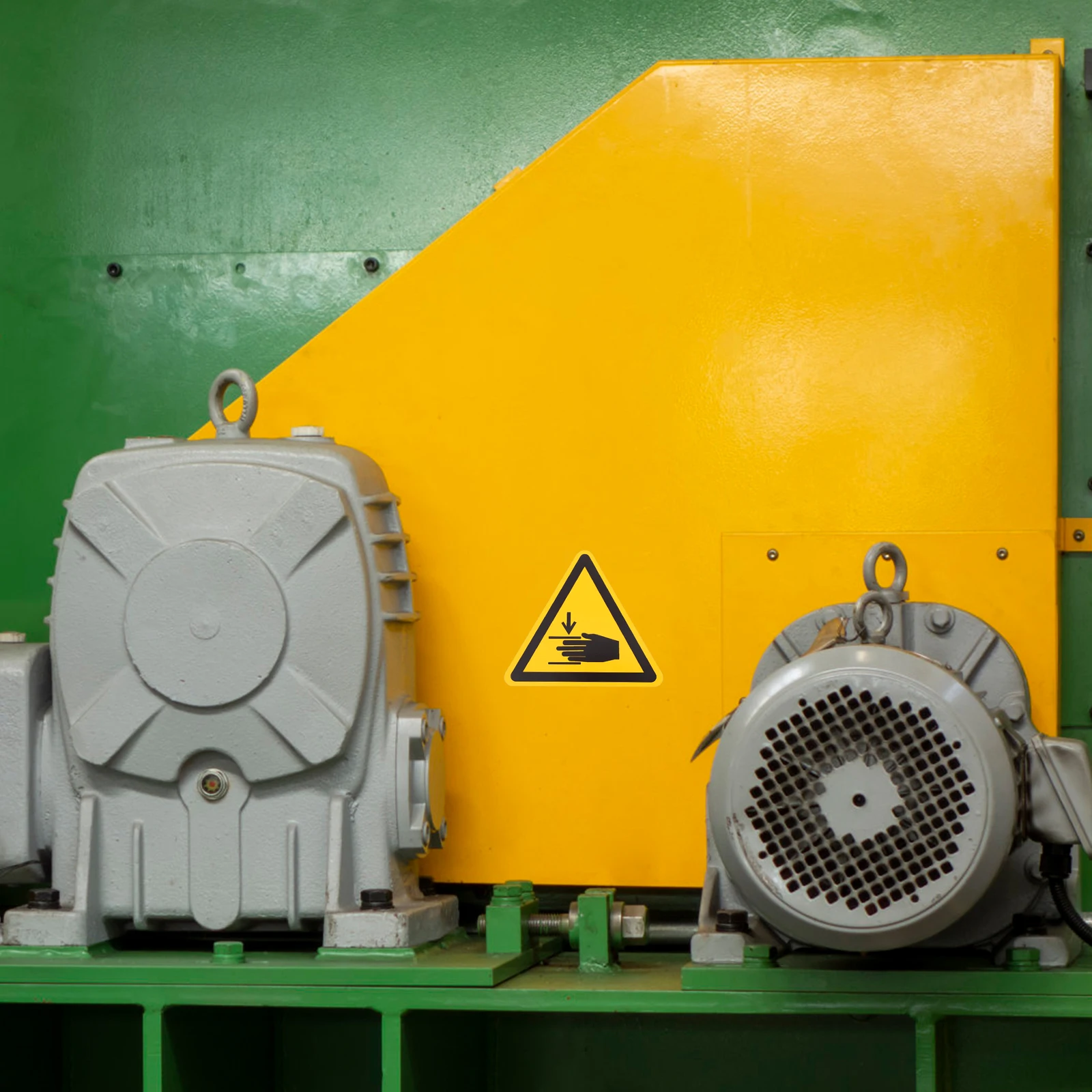 10 قطعة ملصقات تحذيرية ملصقات أمان لاصقة بولي كلوريد الفينيل متينة لموقع بناء المصنع ملصقات علامة السلامة المرورية #2