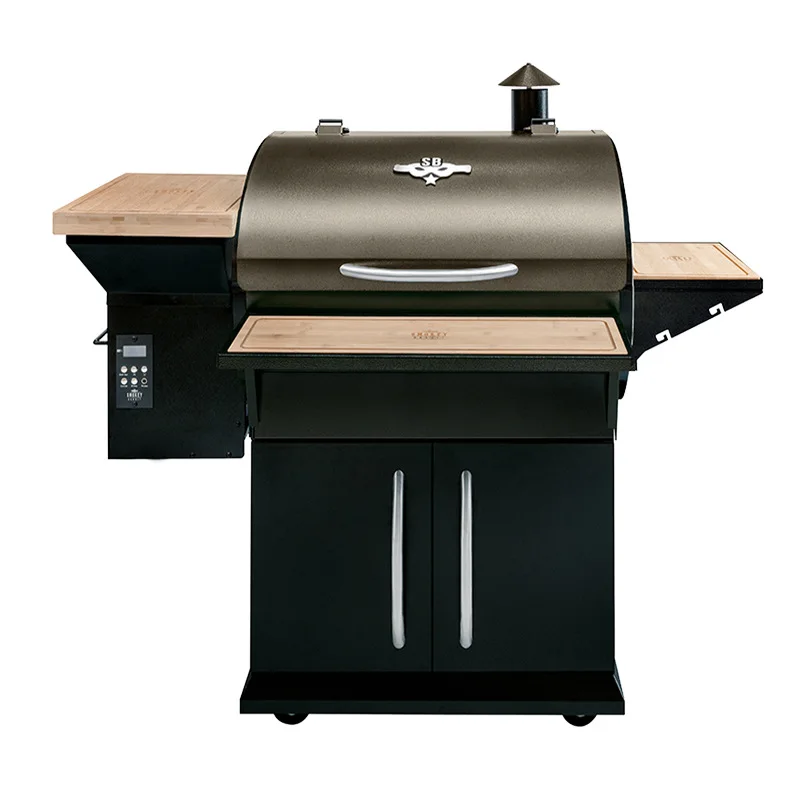 

OEM пеллет для курильщика, грили для барбекю, коптильня для мяса, печь для пеллет с контроллером PID, Wi-Fi, Bluetooth, уличный садовый гриль для пеллет, коптильня