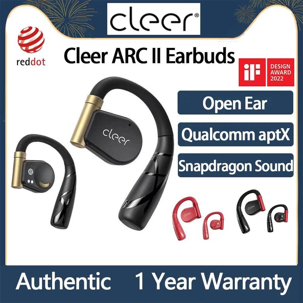 Original Cleer ARC II 2 Sport Open Ear Earbuds Wireless Bluetooth TWS Waterproof Spatial Audio Dual Device Connection Earphone