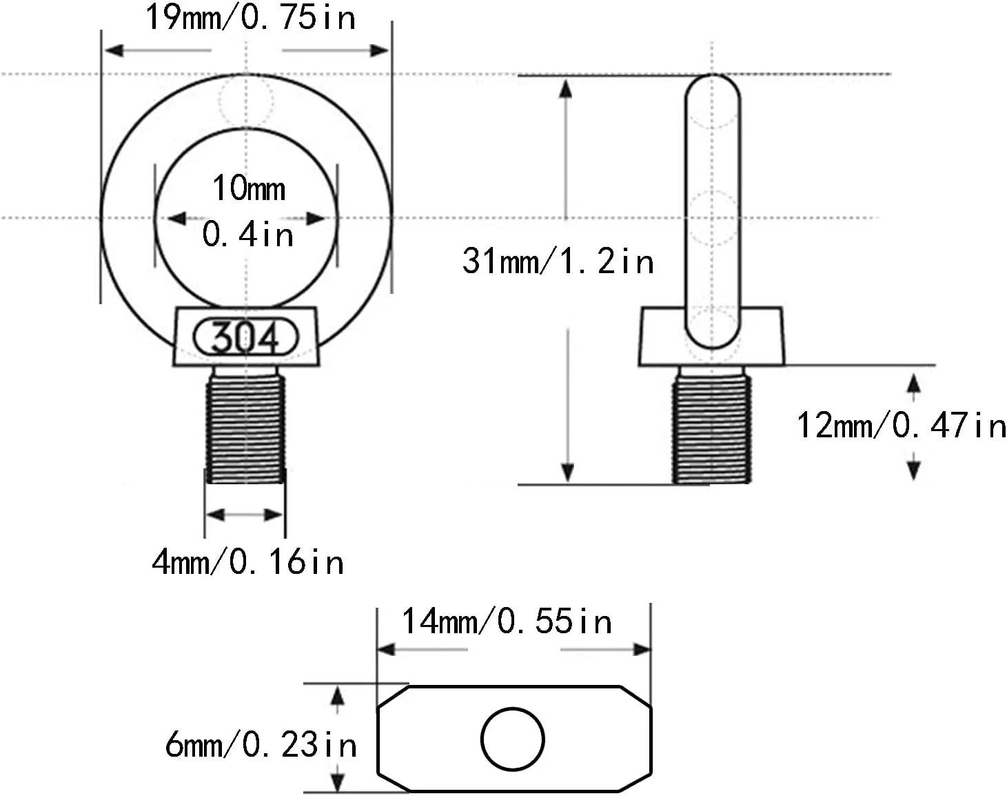 2 مجموعات 6 مللي متر المظلة السكك الحديدية السدادات مع حلقة تسلق السنانير نهاية السدادات حجب عدة ل قافلة متنقل خيمة المعدات