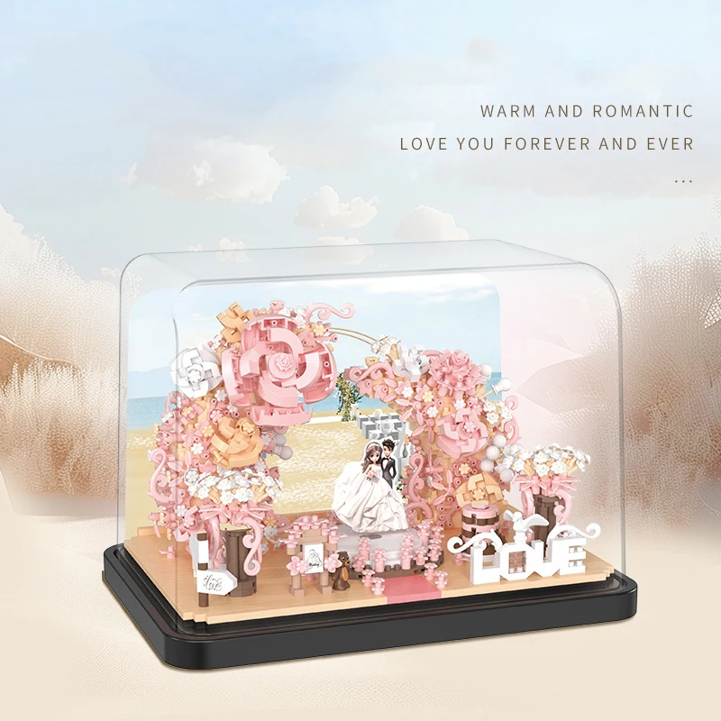 

Idea Mini Block Bride And Groom Romantic Wedding Scene Building Brick Costruction Model Educational Toys For Girls Gifts
