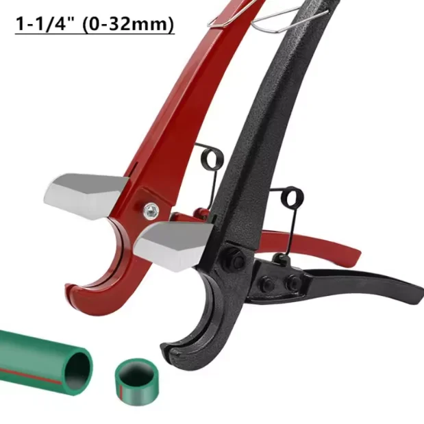 3-32mm Professional Pipe Cutter Ergonomic Hand Tool for PVC/PEX/PPR Tubing Steel Blades, Garden Hose & Plumbing DIY Use