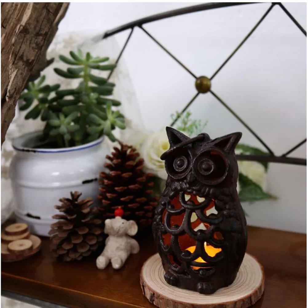 

Owl Holder Classic Iron Decoration for Coffee Table Home Romantic Atmosphere Wedding Anniversary Celebrations