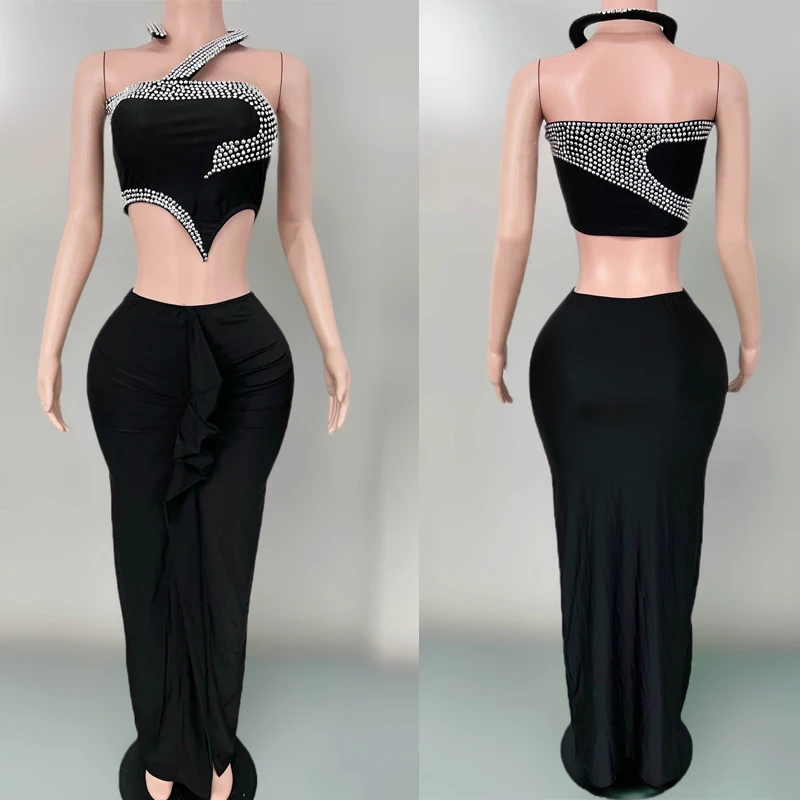 

Bar Nightclub Ds Dj Gogo Costume Women Rhinestones Festival Outfit Singer Evening Party Dresses Stage Performance Wear XS8907