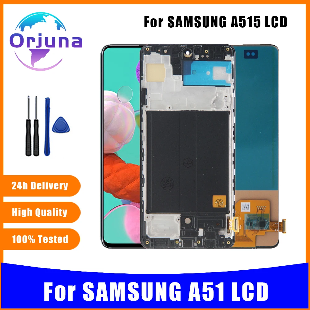 OEM AMOLED for Samsung A51 LCD Display Touch Screen Digitizer AMOLED For Samsung A515 SM-A515F LCD Screen Assembly Replacement