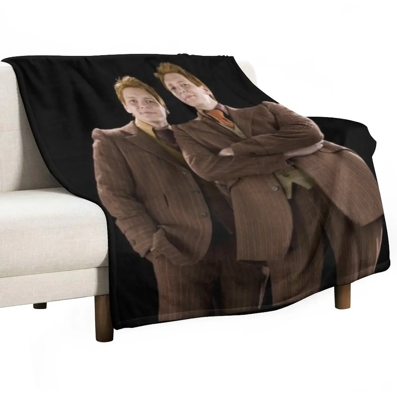 Fred y George Weasley Manta ultra suave, cálida y acogedora, peluda, perfecta para sofá o dormitorio, colección textil para el hogar