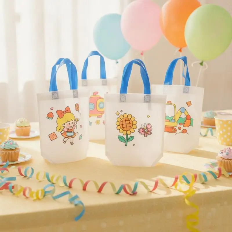 DIY Graffiti Pack Does Not Include Colored Markers, Reusable Animal Art Party Gift Bags, Storage Accessories