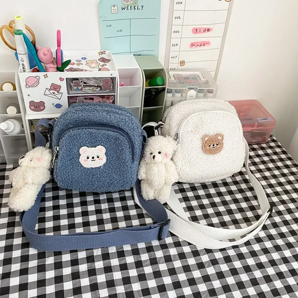 

Print JK Uniform Accessories Plush Crossbody Bags Korean Style Handbags Small Plush Shoulder Bag Cute Small Bags Women Handbags