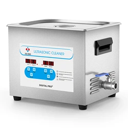 10L Ultrasonic Cleaner 40kHz Ultrasound Bath Heated Ultrasonic Cleaning Machine for Carburetor, Tools, Industrial Parts etc