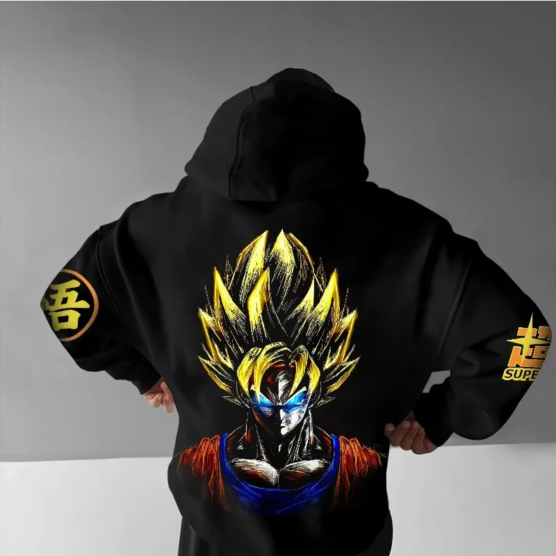 

Оверсайз Dragon Ball, последняя толстовка с капюшоном Hot Blood 2025 года, трендовая мужская и женская осенняя удобная свободная модная толстовка с капюшоном