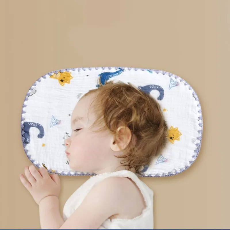 Baby Cloud Pillow Infant Sweat Absorbent Breathable Protective Head Pillow Newborn Cartoon Animal Lightweight Styling Cushion