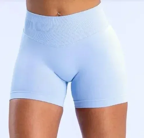 DyfneImpact Shorts With Logo Women Scrunch Bum Gym Low Waist Seamless Yoga Shorts Workout Biker Short Stretch Fitness Short