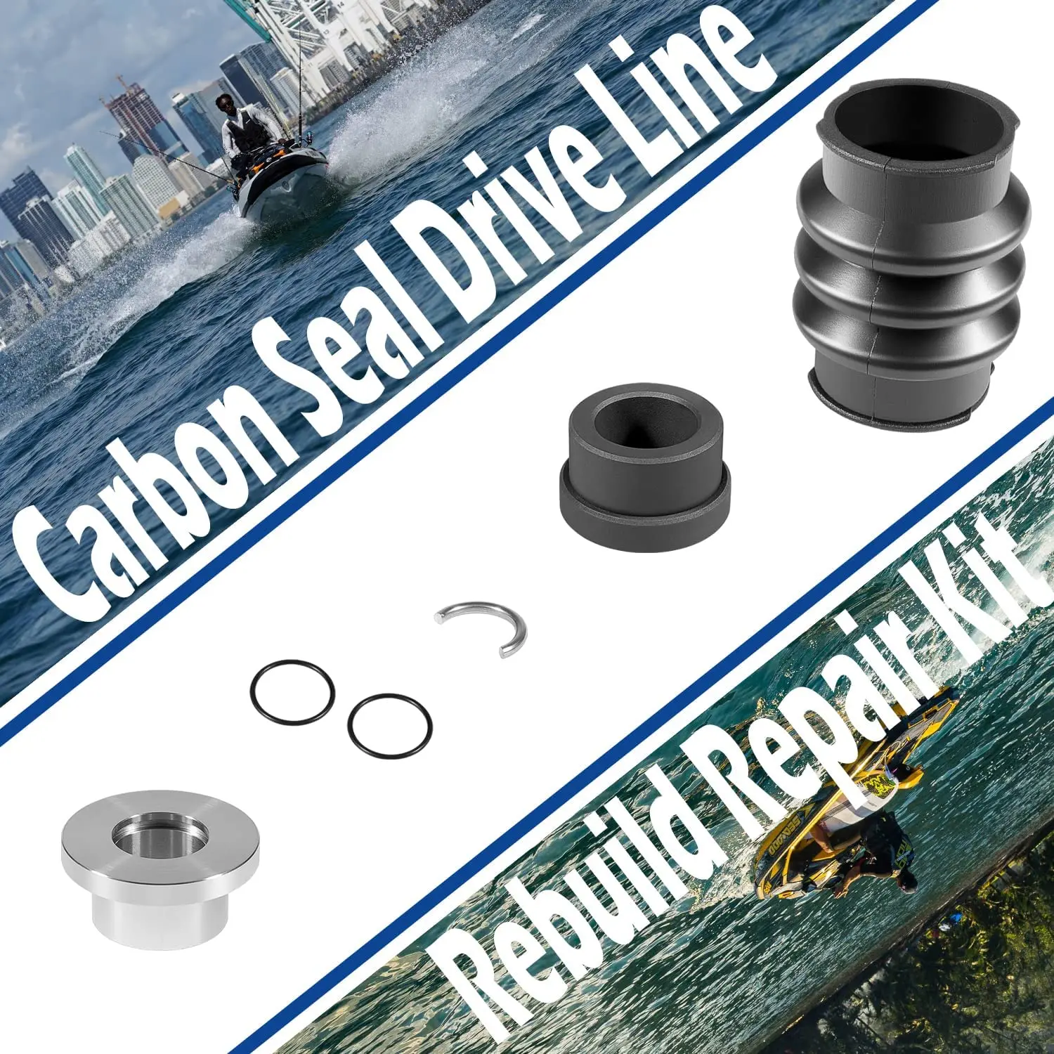 Anx 1996 Carbon Seal Drive Line Umbau Reparatur satz passend für seadoo 2007-sp/spx/gtx/gs/gti/gsx Marine Innen zubehör – Detail 7