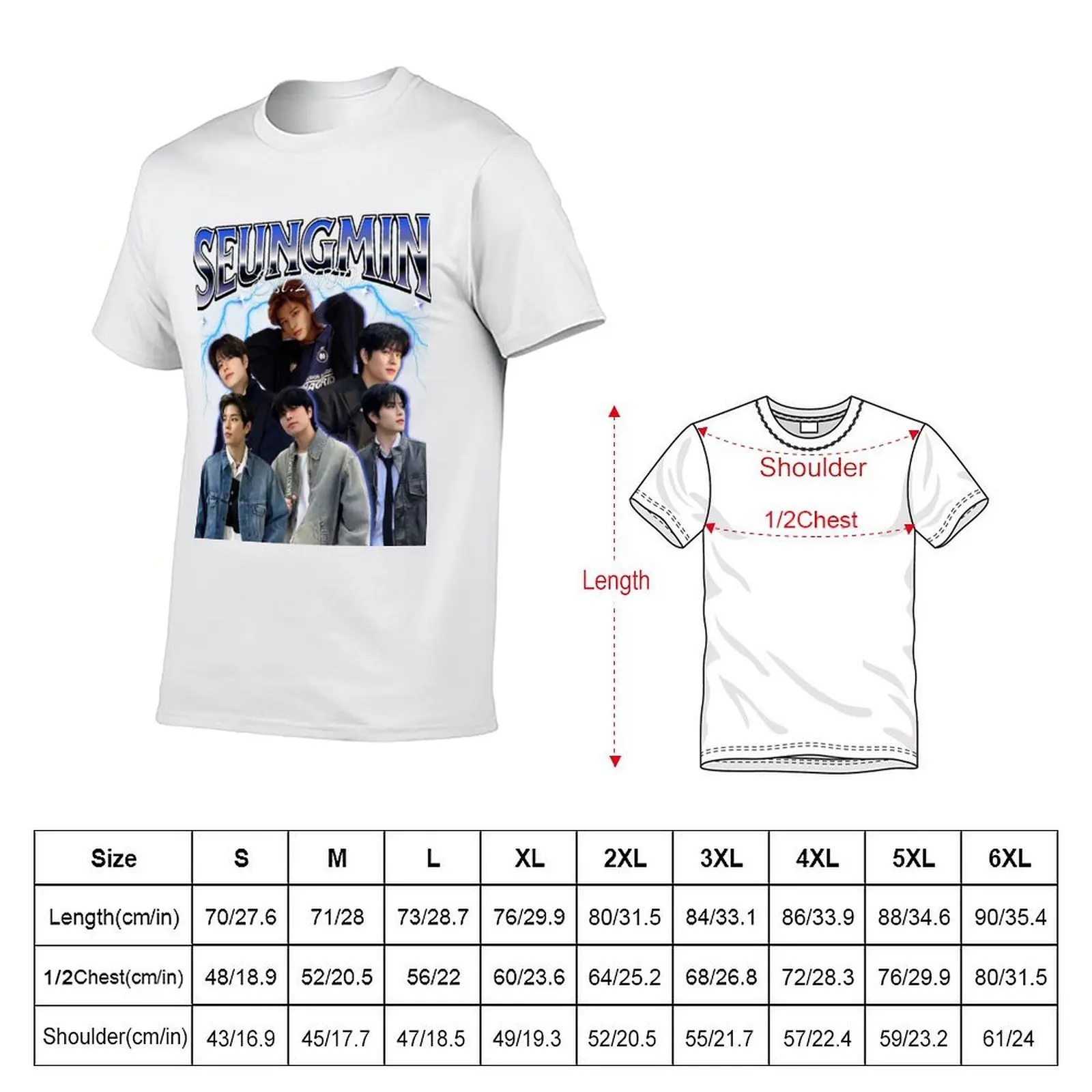 تي شيرت Seungmin 90s تي شيرت للرجال تي شيرت جرافيك تي شيرت قطني للرجال 100% تي شيرت